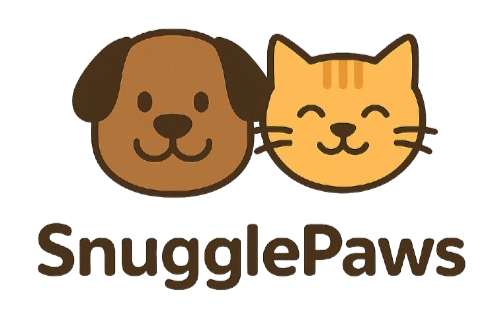 SnugglePaws Logo mit Hund und Katze – dein Shop für liebevolles Tierzubehör
